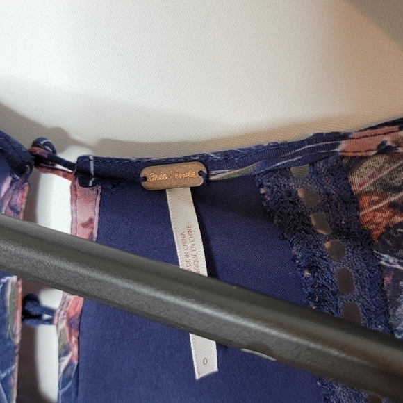 Free People Eyes on You Printed Mini Dress in Navy Combo - Picture 7 of 15